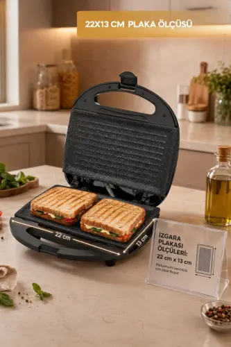 SSM-2513 Granit Tost Makinesi – Hızlı Isınma, Yapışmaz Yüzey, Kolay Temizlik - Siyah - SINBO (1)
