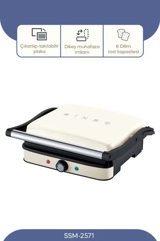 SSM-2571 TOAST MACHINE 2000 W - Cream-Cream - 1