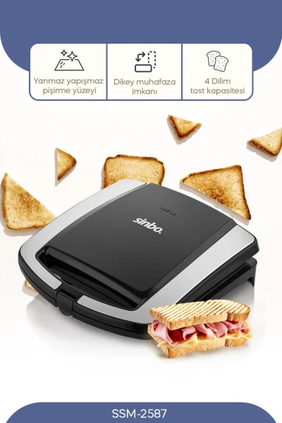 SSM-2587 2 Dilim Mini Tost Makinesi - SINBO