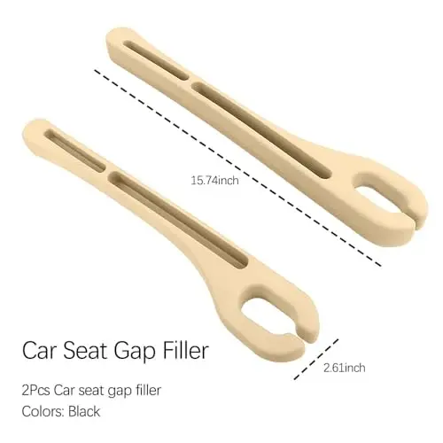 SSNNUU 2PCS Car Seat Gap Filler Organizer with Phone Holder,[Upgrade Version] Car Seat Gap Organizer for Prevent Falling,Essential Car Accessories Car Side Seat Gap Filler (Beige) - 2
