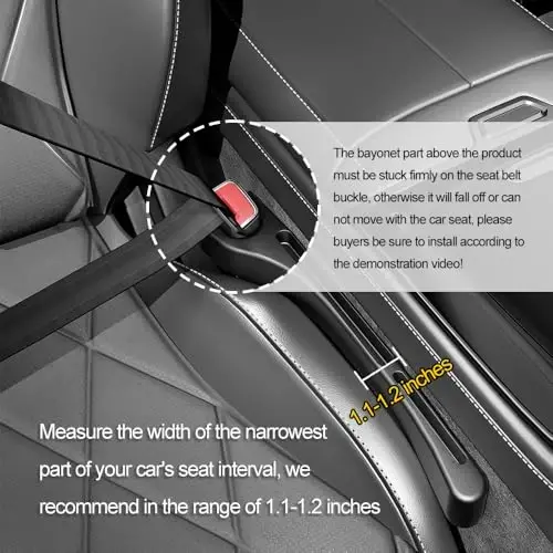SSNNUU 2PCS Car Seat Gap Filler Organizer with Phone Holder,[Upgrade Version] Car Seat Gap Organizer for Prevent Falling,Essential Car Accessories Car Side Seat Gap Filler (Beige) - SSNNUU