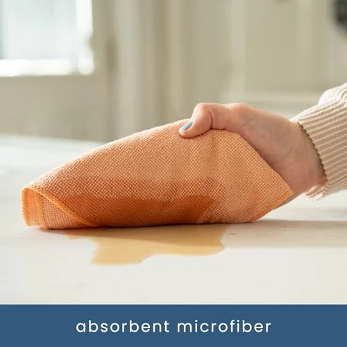 S&T INC. 50 Pack Microfiber Cleaning Cloth, Bulk Towels for Home, Reusable Microfiber Towels for Cars, Cleaning Rags, Neutral Coral, 11.5 Inches x 11.5 Inches, 50 Count - S&T INC. (1)