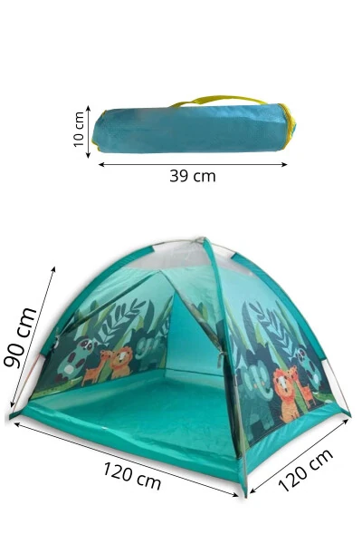 ST210 Kolay Kurulum Erkek Çocuk Oyun Çadırı 120x120x90 cm. Mavi - 3