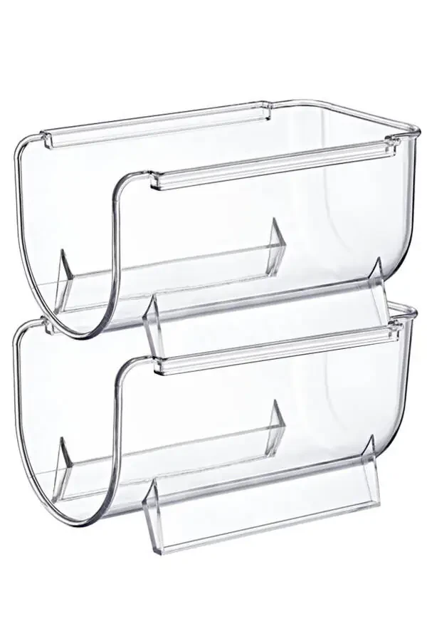 Stackable Clear Bottle Organizer 2 Pack Transparent - BDD-39 - 2