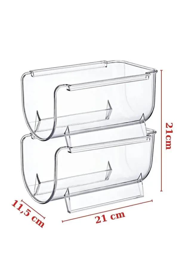 Stackable Clear Bottle Organizer 2 Pack Transparent - BDD-39 - 4