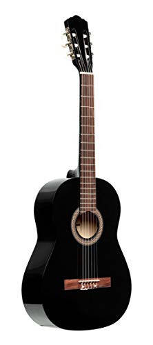 Stagg 6 String Classical Guitar, Right, Black, 1/2 Size (SCL50 1/2-BLK) - 1