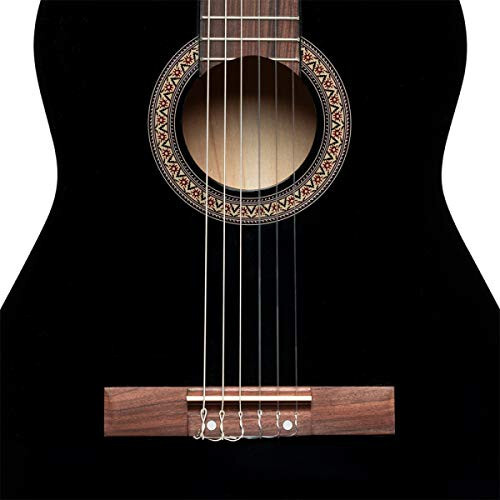 Stagg 6 String Classical Guitar, Right, Black, 1/2 Size (SCL50 1/2-BLK) - 4