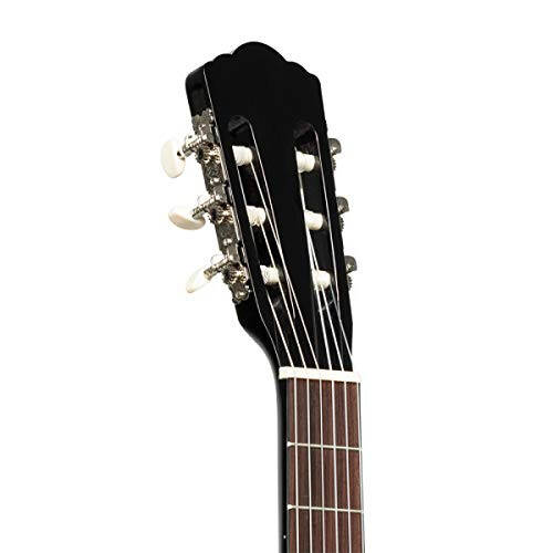 Stagg 6 String Classical Guitar, Right, Black, 1/2 Size (SCL50 1/2-BLK) - 5