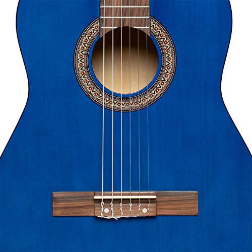 Stagg 6 String Classical Guitar, Right, Blue, 3/4 Size (SCL50 3/4-BLUE) - 4