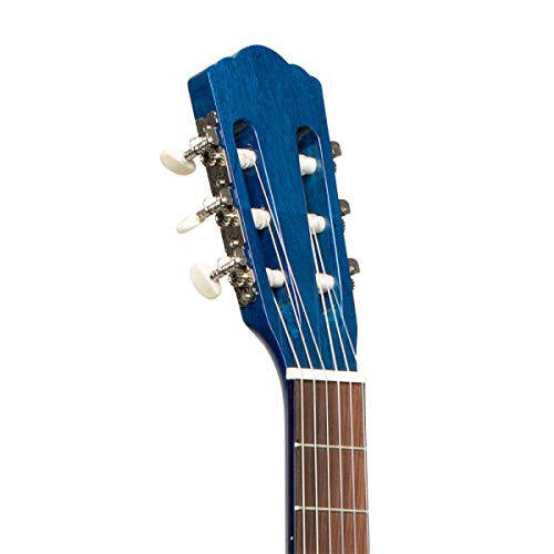 Stagg 6 String Classical Guitar, Right, Blue, 3/4 Size (SCL50 3/4-BLUE) - 5