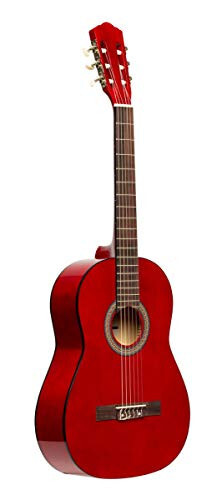 Stagg 6 String Classical Guitar, Right, Red, 3/4 Size (SCL50 3/4-RED) - 1