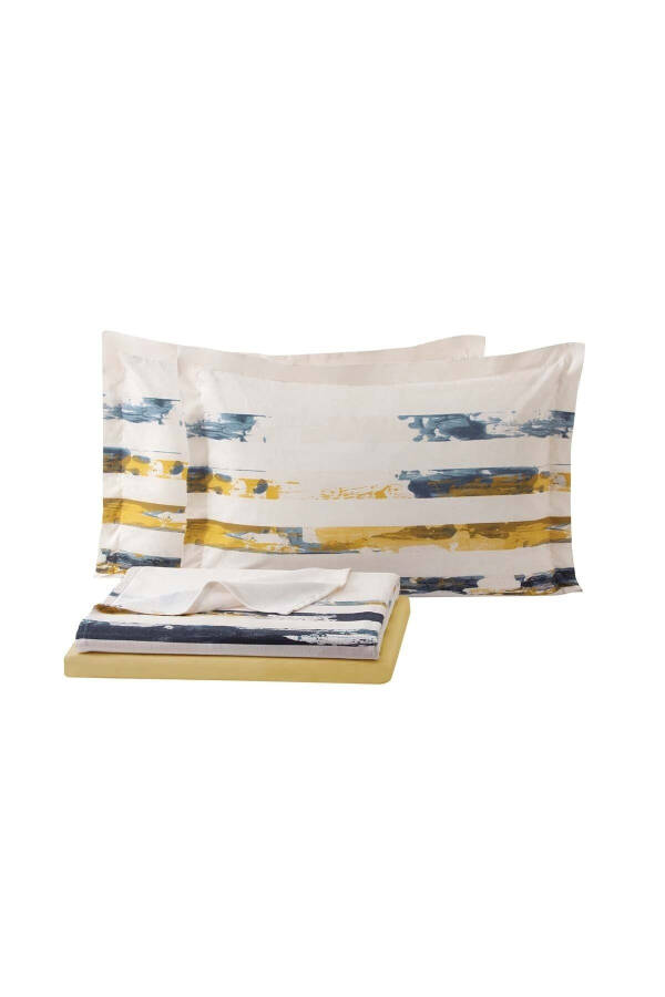 Stain Double Bed Duvet Set - Beige - 3