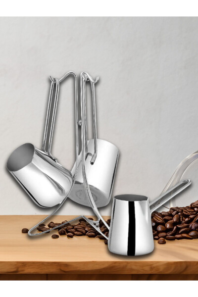 Stainless Steel Coffee Pot Set with Stand - 3