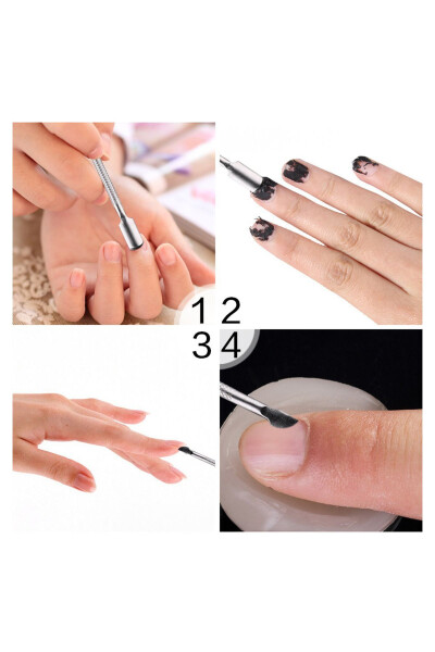 Stainless Steel Cuticle Pusher and Nail Polish Remover - Ideal Product for Professional Care - 4