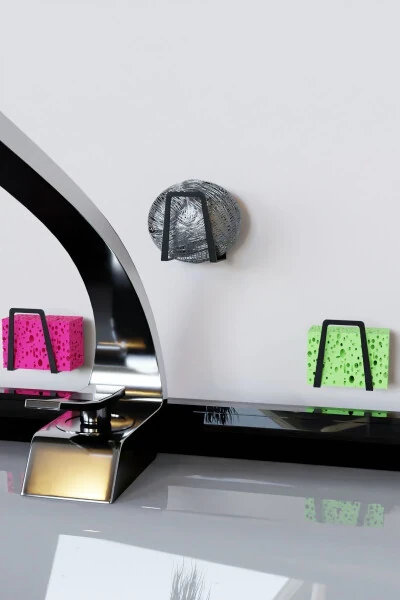 Stainless Steel Kitchen Bathroom Sponge Holder Dishcloth Holder Soap Holder 3 Pcs Mt40s - RISINGMABER (1)