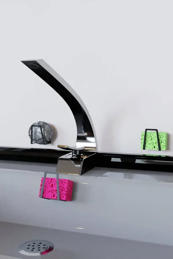 Stainless Steel Kitchen Bathroom Sponge Holder Dishcloth Holder Soap Holder 3 Pcs Mt40s - 5