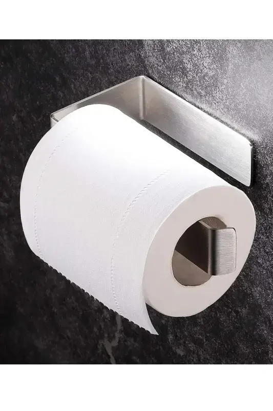 Stainless Steel Toilet Paper Holder, Toilet Paper Dispenser, Sticky Design - VİYAM