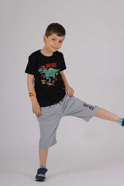 Stake-rex Printed Pocket Cotton Summer Boys Set - 3