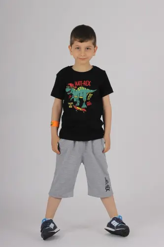 Stake-rex Printed Pocket Cotton Summer Boys Set 