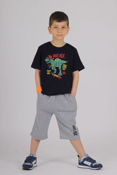 Stake-rex Printed Pocket Cotton Summer Boy's Suit - HAN ELEGANT (1)