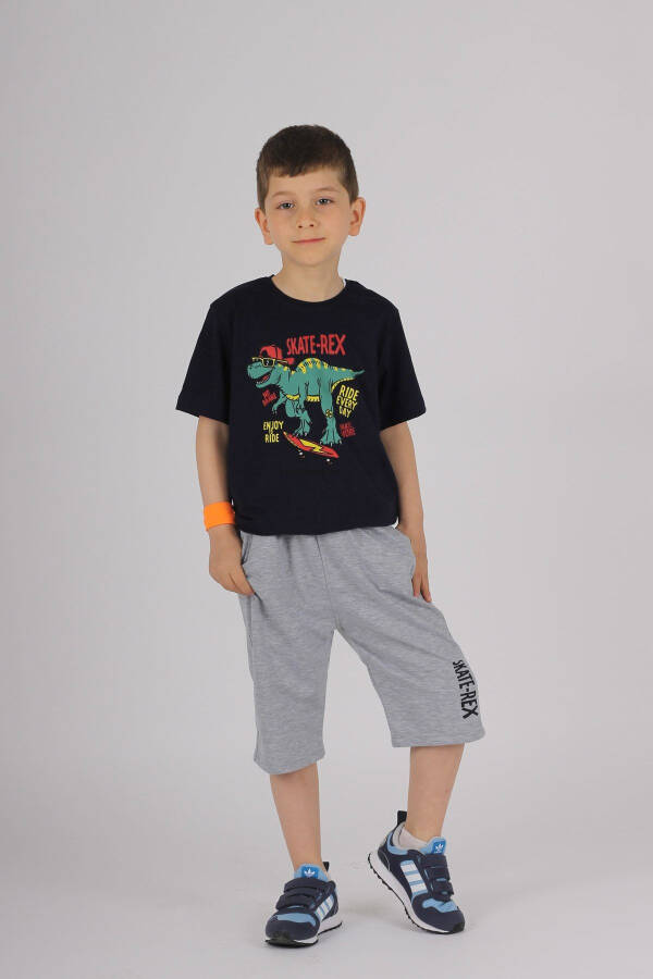 Stake-rex Printed Pocket Cotton Summer Boy's Suit - 3