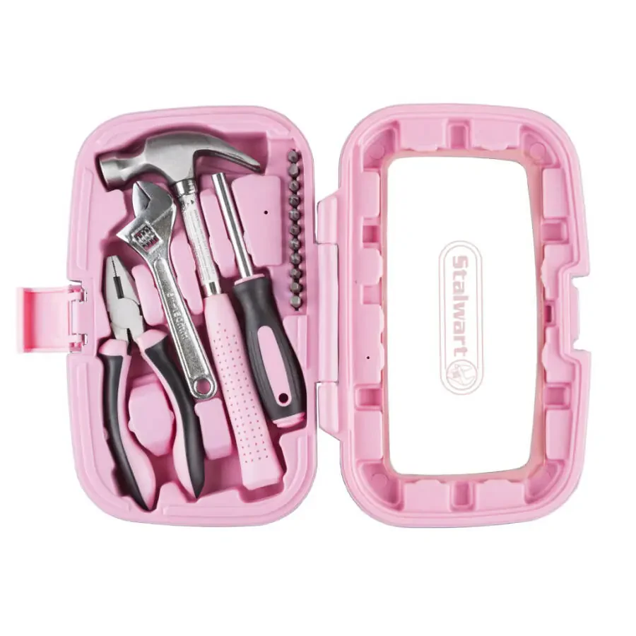 Stalwart 15-Piece Household Hand Tools Set with Carrying Case (Pink) - 4