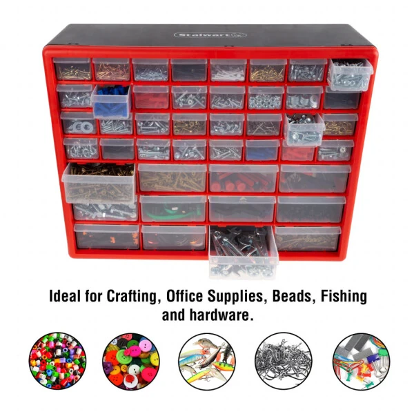 Stalwart Tool Storage Mountable& Durable Organizer(44 Drawers) - 5