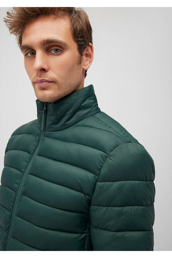 Stand collar, green puffer jacket (0110016-85173) - 6