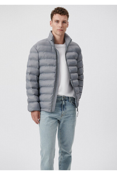 Stand Collar Grey Puffer Jacket 0110190-85550 - MAVI