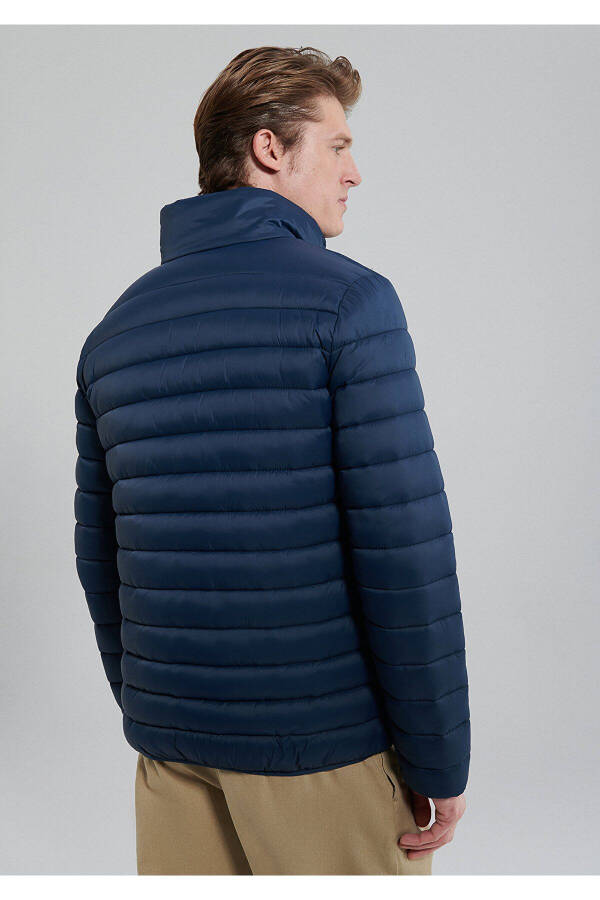 Stand collar, navy blue puffer jacket (0110016-80790) - 4