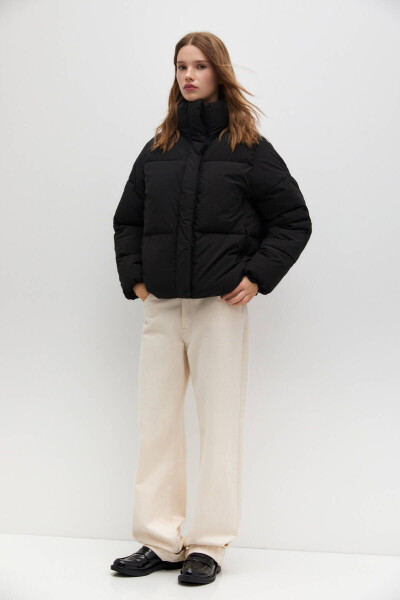 Stand collar puffer jacket - 1