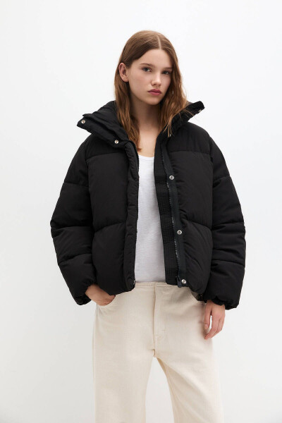 Stand collar puffer jacket - 2