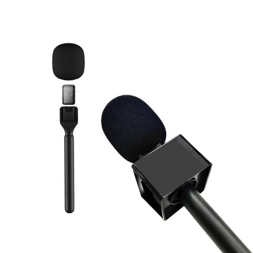 Stand Holder Mic Flag for DJI Mic 1/2 / Rode Wireless GO II Handle Wireless Interview Lavalier Microphone Adapter Handheld Mount for Osmo Pocket 3 Mic 2 Transmitter/Hollyland Lark M1 /Synco/Movo - 8