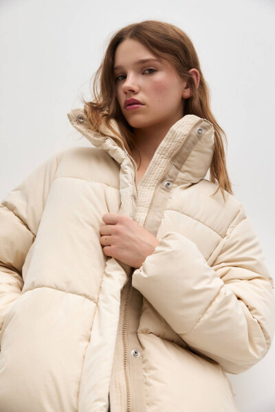 Stand-up collar puffer jacket - 1