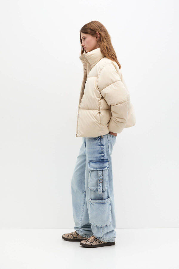 Stand-up collar puffer jacket - 4