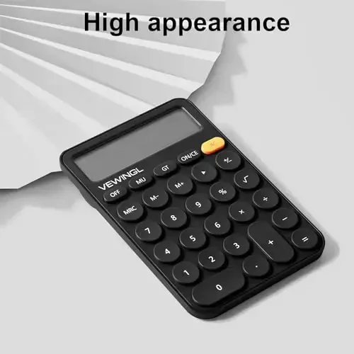 Standard Calculator 12 Digit,6.2 * 4.2in Desktop Large Display and Buttons,Calculator with Large LCD Display for Office,School, Home & Business Use,Automatic Sleep,15 °Tilt Screen - 5