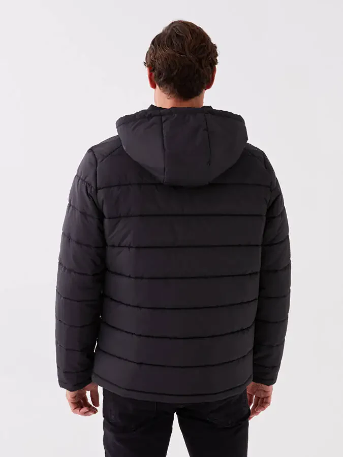 Standard Fit Hooded Men's Puffer Jacket - 6