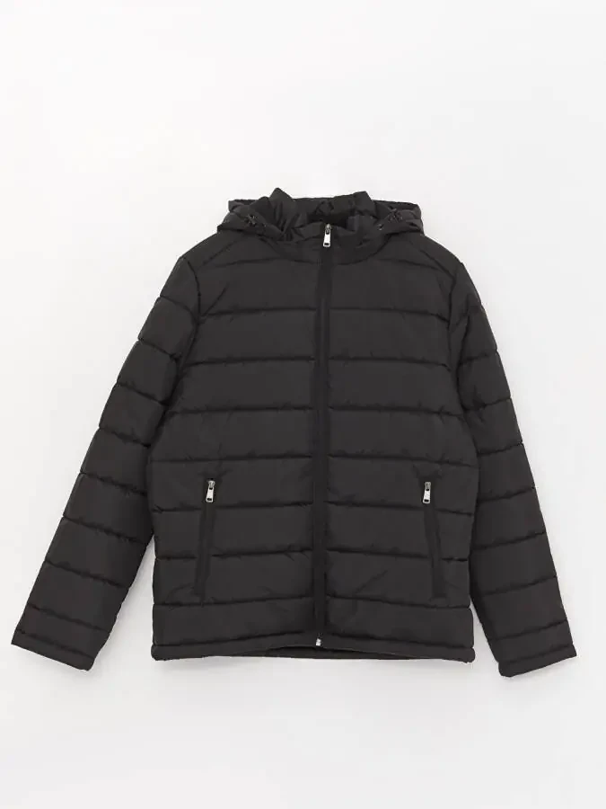 Standard Fit Hooded Men's Puffer Jacket - 7