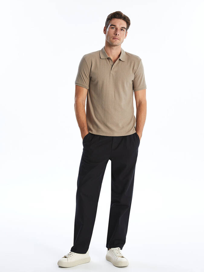 Standard Fit Linen Blend Men's Trousers - 7