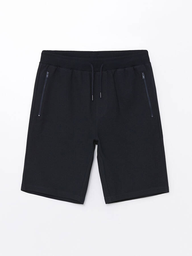 Standard Fit Men's Shorts-Navy Blue - 6