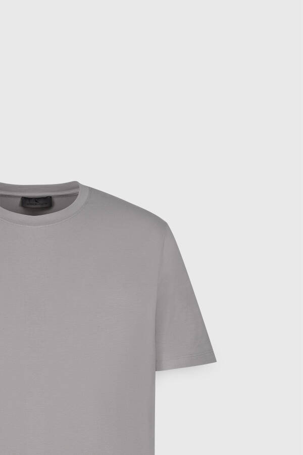 Standard Fit Regular Cut Crew Neck Cotton T-Shirt - 7