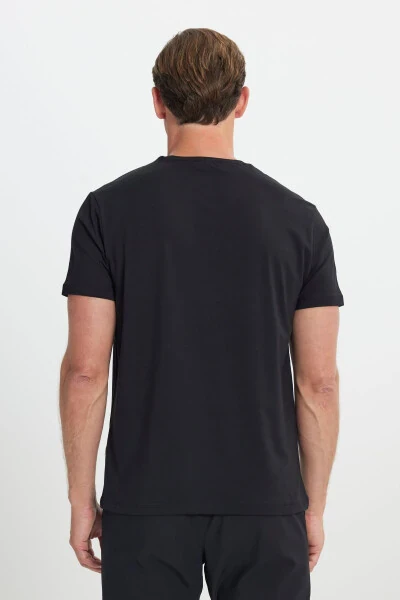 Standard Fit Regular Cut Crew Neck Cotton T-Shirt - 5