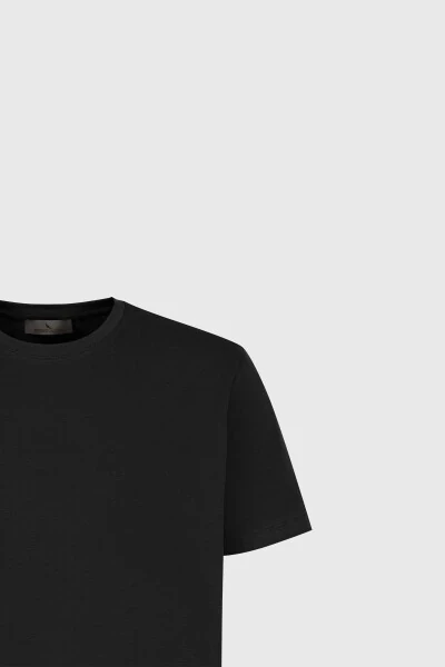Standard Fit Regular Cut Crew Neck Cotton T-Shirt - 7