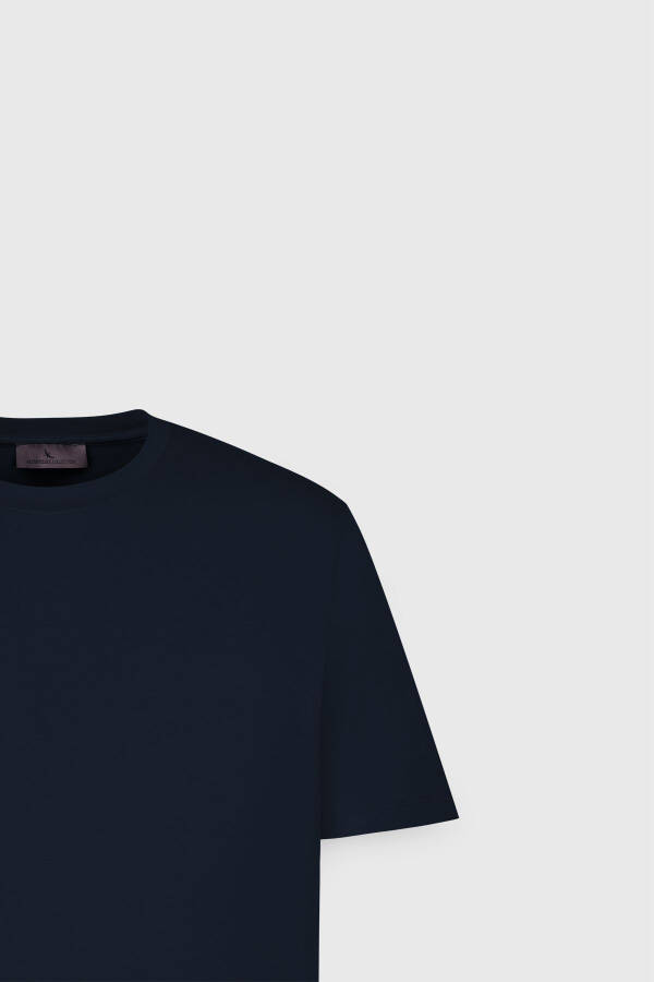 Standard Fit Regular Cut Crew Neck Cotton T-Shirt - 7