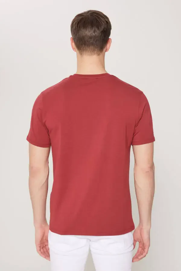 Standard Fit Regular Fit Crew Neck Cotton T-Shirt - 5