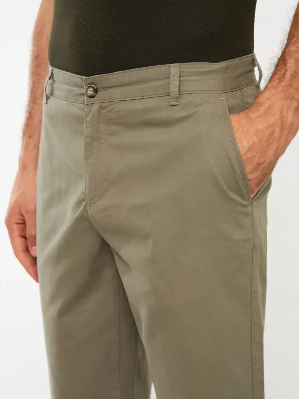 Standard Mold Gabardine Men's Bermuda Shorts-Khaki - 4