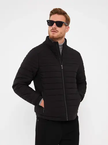 Standard Mold Stand-Up Collar Men's Padded Jacket-Black - LC WAIKIKI (1)