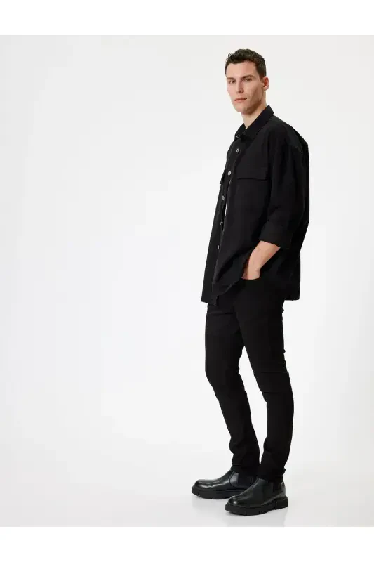 Standart Bel Skinny Fit Jinsi Shim - Michael Jea - 2