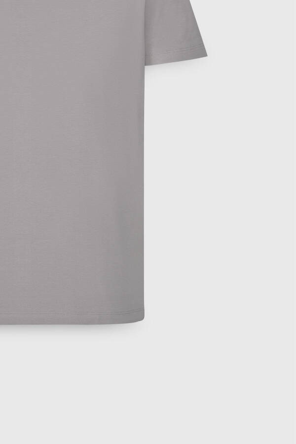 Standart Fit Oddiy Kesimli Velosiped Yoqali Paxtali Futbolka - 8