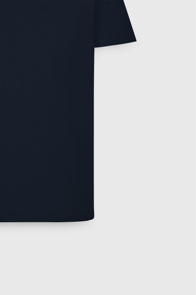 Standart Fit Oddiy Kesimli Velosiped Yoqali Paxtali Futbolka - 8